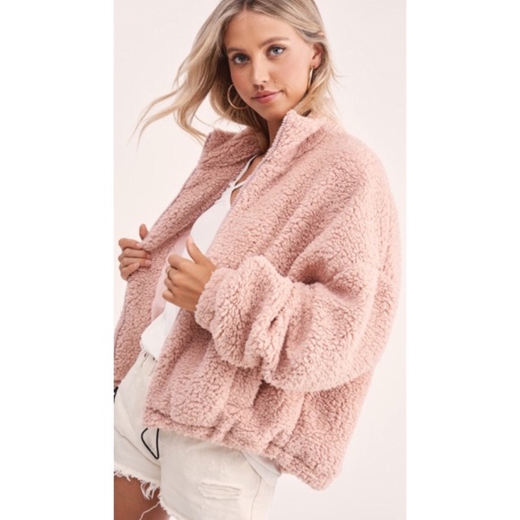 🐻 Oversized Teddy Zip Up Jacket 🐻 - Picture 2 of 11